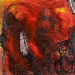 Game prima, quadro di Andres Hunger, artista contemporaneo marchigiano — tecnica mista