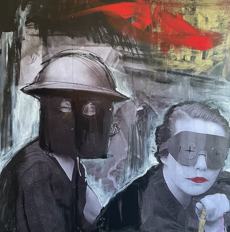 La Sibilla Cavaliere, quadro in tecnica mista di Andres Hunger, artista marchigiano
