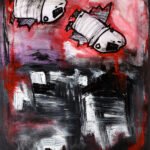 Pene-Penys, quadro in tecnica mista dell'artista marchigiano Andres Hunger