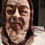 Scultura in terracotta lucidata a cera di Angelo Melaranci