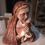 Scultura in terracotta lucidata a cera di Angelo Melaranci