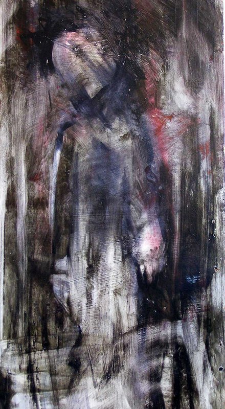 Impiccato Secondo, quadro in tecnica mista dell'artista marchigiano Andres Hunger