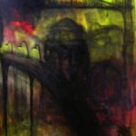 La città di Dio, quadro di Andres Hunger, pittura contemporanea marchigiana — tecnica mista